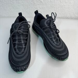 Jordan Nike Air Max 97 ‘Matrix’ Sneakers Black Green Glow Athletic Shoes Size 9